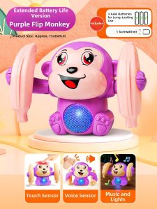 Head-Lifting Rolling Monkey Toy for Babies