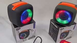 Bluetooth 5.3 Speaker with RGB Color Lights | Portable Mini Bass Speaker | USB Rechargeable for PC/Mobile phone X - 911