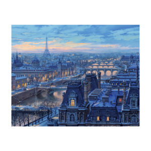 3D-JP | Living Room Wall Decor Paris Riverside Flat Puzzle 2000 Pieces