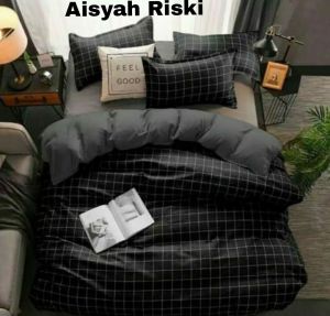 Sprei Motif Kotak -Kotak//Sprei Ukuran 200x200/180x200/160x200/120x200//Sprei Bahan Katun Halus CvC//Sprei Untuk Kasur Busa.Kasur Dipan.Kasur Kapuk Dan Kasur Spring Bed