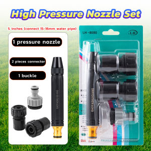 Jozoo High Pressure Nozzle Garden Hose Spray Nozzle Jet Water Pressure Power Spray Nozzle Carwash Set