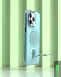 360° Swivel Stand for Magsafe for IPhone 14 13 12 11 Pro Max Plus Silicone Translucent Magnetic Matte Fall Resistant Mobile Phone Case