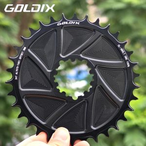 GOLDIX 3-Bolt AERO Chainring Dành Cho Xe Đạp Địa Hình/xe Đạp Đường Trường Răng Rộng Hẹp Cắt CNC Rỗng Hợp Kim Nhôm Tương Thích Với Bộ Trục SRAM
