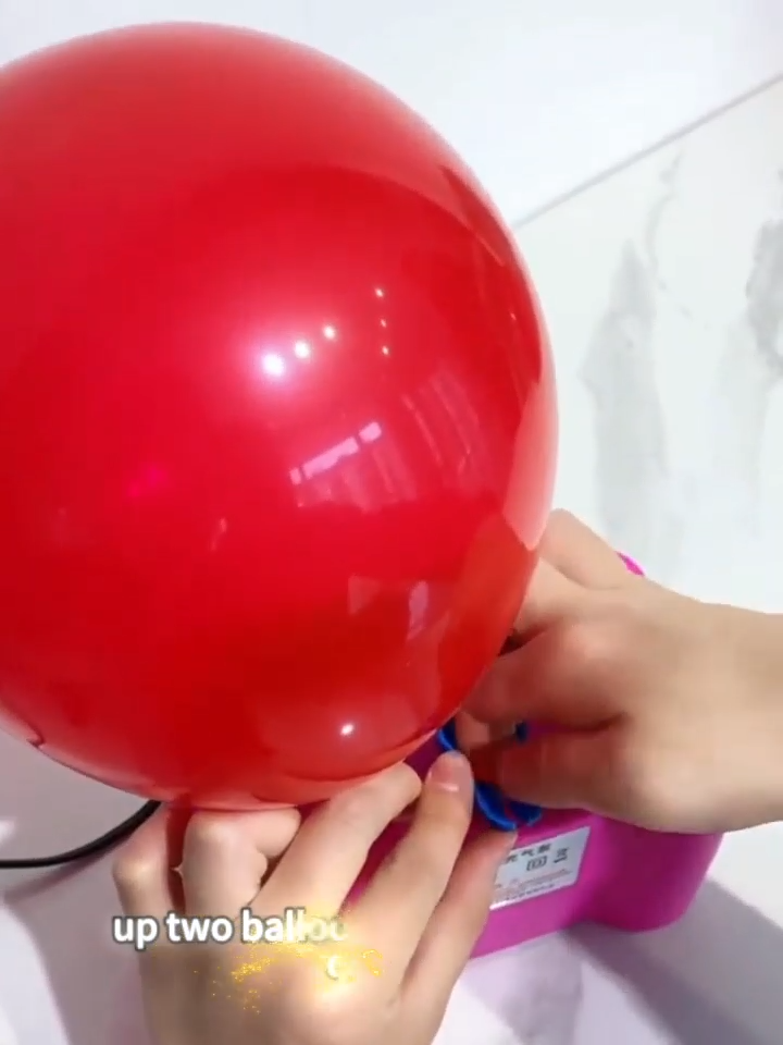 Electric Balloon Pump 600W Dual Nozzle Portable Balloon Inflator with Tying Tools for Party Decorations