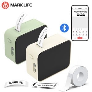 Marklife P15 Thermal Label Printer Wireless Bluetooth Label Maker Similar As Niimbot D11 D110 Mini Printer Adhesive Tape Sticker