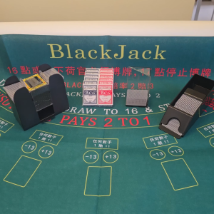 【SG Ready Stock】21点 BlackJack / Complete Set / Casino Felt / Cards Shuffler / Dealing Shoe / Collection Rack / Playing Cards【Ship Out 24Hrs】