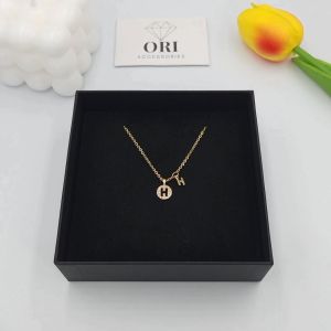 Dây chuyền nữ mặt chữ Herme thời trang ORI ACCESSORIES D089