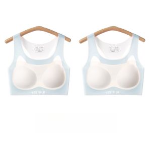 MiiOW | Áo ngực thể thao thoáng khí cố định cho bé gái MiiOW Catwoman Áo ngực U Cup mùa hè 2025 không có khóa kéo không có đệm thép