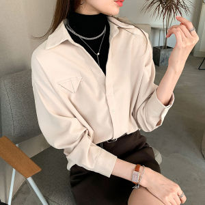 Womens Thickened Faux Two-Piece Shirt Early Autumn Slimming High Short plus Size Brushed Underwear Layering Spring Winter