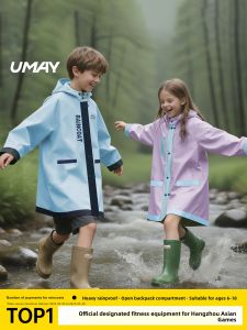 Umay(佑美) | Elementary Student Raincoat Full Body Waterproof with Backpack Slot