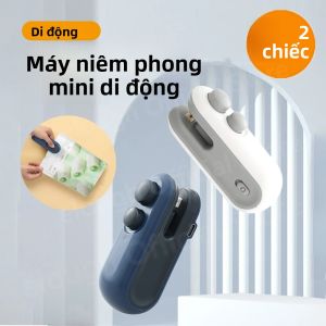 Máy Hàn Miệng Túi Mini Điện 2 Trong 1 Kẹp Niêm Phong Thực Phẩm Bằng Nhựa Máy Đóng Gói Thực Phẩm Cầm Tay