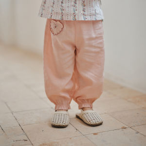 OAK FAMILY | Oak Family Summer Girls Casual Sports Pants Baby Cuffed Children Long Trousers Pink Color Kids Comfortable Breathable Clothes