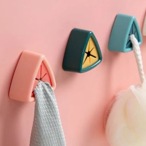 Kitchen Towel Hook Wall Self Adhesive Wash Cloth Holder Clip Seamless Dishcloth Storage Rack