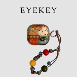 Eyekey Autumn Winter Retro Patchwork Plaid Heart AirPods4 Pro3 2nd 3rd 4th Generation Protective Case  Wireless Bluetooth Female