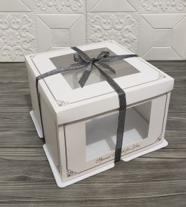 Kotak Kue Tart Mika Tutupan Lubang Mika Lapis Legit Gift Box Hampers Seserahan Sangjit (Harga termasuk 2 PCS).