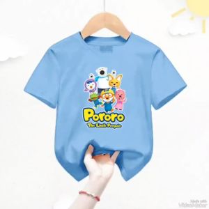 Atasan Kaos Anak PORORO Viral Usia 1-12 Thn
