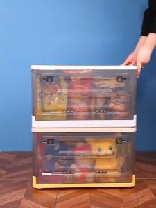Transparent Plastic Storage Foldable Box with Wheels