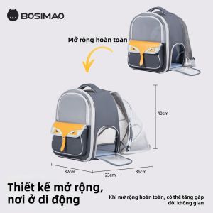 BOSIMAO | Túi Đựng Thú Cưng Dạng Di Động Nhẹ Và Dung Lượng Lớn