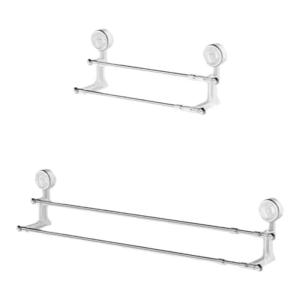 Expandable Bathroom Towel Rack Suction Cup Wall Mounted Towel Holder Storage Shelf Bear Brand Household Cleaning Tools