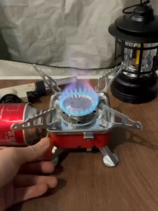 SeeSayes 2 in 1 New Portable Gas Stove with Box Outdoor Camping Butane Gas Stove