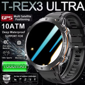 2025 Hot Sale SmartWatch T-Rex 3 GPS 1000Mah Battery Compass 10ATM Waterproof Tactics Sport Flashlight BT call Men Smart Watch