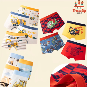 Trendy Kids 4in1 Underwear: Boxer Briefs & Comfortable Baby Briefs
