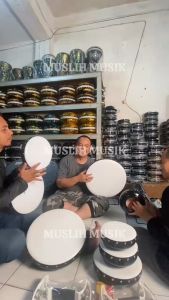 Hadroh Standar Dumbuk Batu Batik Kualitas Premium Komplit 9 Alat FREE TAS -MM