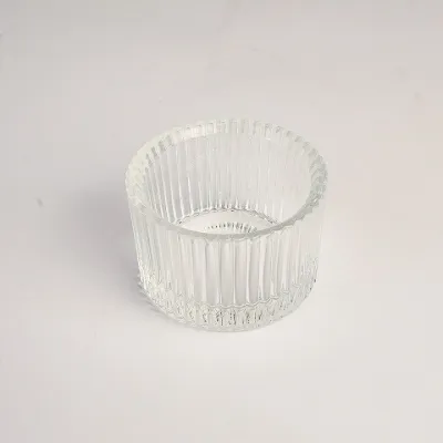 2Pcs Glass Tealight Candle Holder Small Clear Mini Candlestick Table Centerpiece Home Decorations For Wedding Festival Birthday