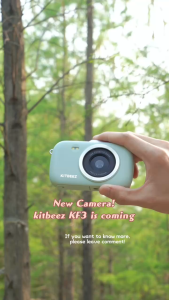 【KiTBEEZ KF-3】Macaron CCD Camera 64MP Digital Camera 4K Video 18x Zoom with Built-in 4-Color Flash Filter Free Stickers & Bracelets