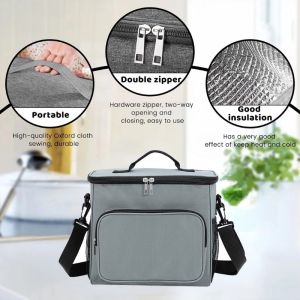 Lunch Bag Large Capacity Oxford Cloth Lunch Bag Multi-pocket Shoulder Lunch Bags