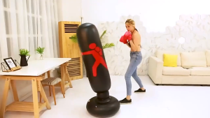 Trụ Đấm Boxing bơm hơi tự cân bằng 160cm chất liệu PVC cao cấp Boxing đứng tập luyện tại nhà TDB-160