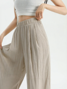 Warrior | Spring Summer New Casual Pants for Women Lightweight Silk Fabric Wide Leg Design