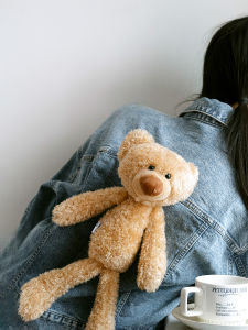 Stuffed Bear Doll Pin Brooch Hanging on Clothes Plush Toy Button Fastener Doll Button Soft Cloth Doll Fastener Pin Velvet Fabric