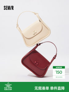 Fashionable Korean Style Multi-Color Womens Handbag Semir Saddle Bag Crossbody Bag Soft PU Leather Magnetic Buckle Clutch