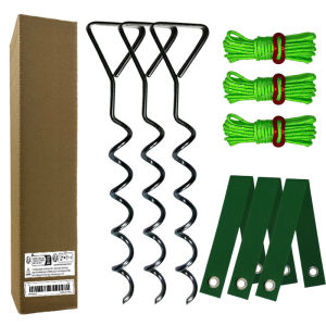 Đinh Đất/ Cọc Neo Xoắn Ốc Chịu Lực Lớn - Bộ Dụng Cụ Cố Định Ngoài Trời Bền Bỉ Dùng Cho Lều Bạt Gian Hàng & Cây Trồng