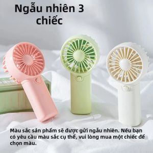 Quạt Mini Cầm Tay Dễ Thương 2026 Nhỏ Gọn Nhẹ Tiện Dụng Tiếng Ồn Thấp Dành Cho Học Sinh Sử Dụng Ngoài Trời