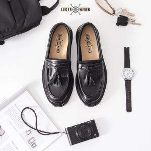 Sepatu Formal Pria Leder Loafer 2 Profesional Edition Kulit Sapi Hitam