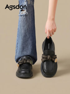Agsdon | Fashion British Style Loafers with Bow