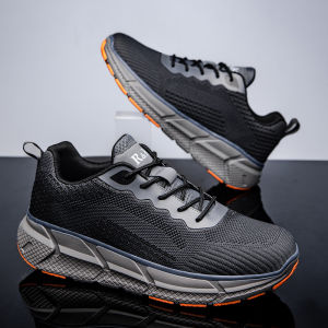 Large Size Running Shoes Breathable Mesh Casual Fly Knit Shock Absorption Soft Bottom Long Standing Comfort Lightweight Soft