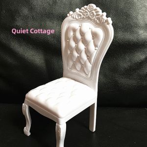 Miniature Dollhouse Accessories Restaurant Scene Props Realistic Furniture Model Western Dining Table And Chairs Toy for Kids