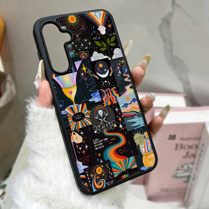 Artistic Painting Phone Case For Samsung Galaxy S25 Ultra S25 S26 Ultra S26 S24 FE S23 S24 S25FE Case Cover Plastic Black Series
