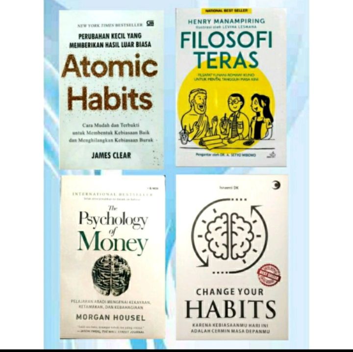Paket Hemat 4 Buku Motivasi Atomic Habits Change Your Habits The