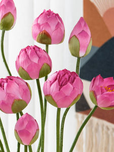 New Chinese Style Living Room Decorative Artificial Lotus Flower Leaf And Lotus Pod Ornaments Photography Props Home Decor