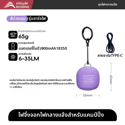 BSWOLF | โคมไฟแคมปิ้ง LED หลายประโยชน์ ชาร์จได้