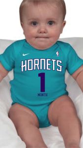 Baby Monthly Onesies - Basketball Jersey C - HRNTS