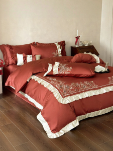 Mercury | Wedding Bed Set 4-piece Full Cotton Embroidery