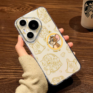 Creative Jerry Tom Phone Case Transparent Protective Cover for Huawei Pura70ultra P60Art DingTao P50e Cartoon P40 Soft P30Pro Male Female Version