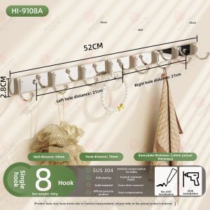 Hitomi | Stainless Steel 304 Hole-free Bathroom Hooks