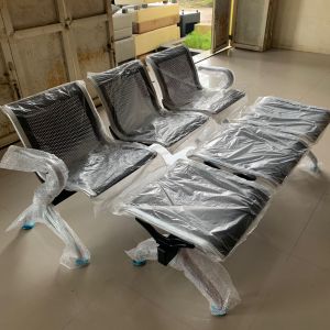 Kursi Tunggu Kursi Bandara Bahan Besi 4 Baris Anti Karat