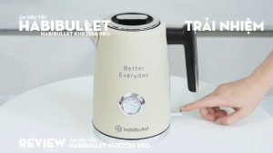Ấm Đun Siêu Tốc Cao Cấp Habibullet KHB2286 PRO | Dung Tích 1.7 Lít | Lưới Lọc Cặn Đồng Hồ Đo Nhiệt Độ | Bảo Hành 02 Năm
